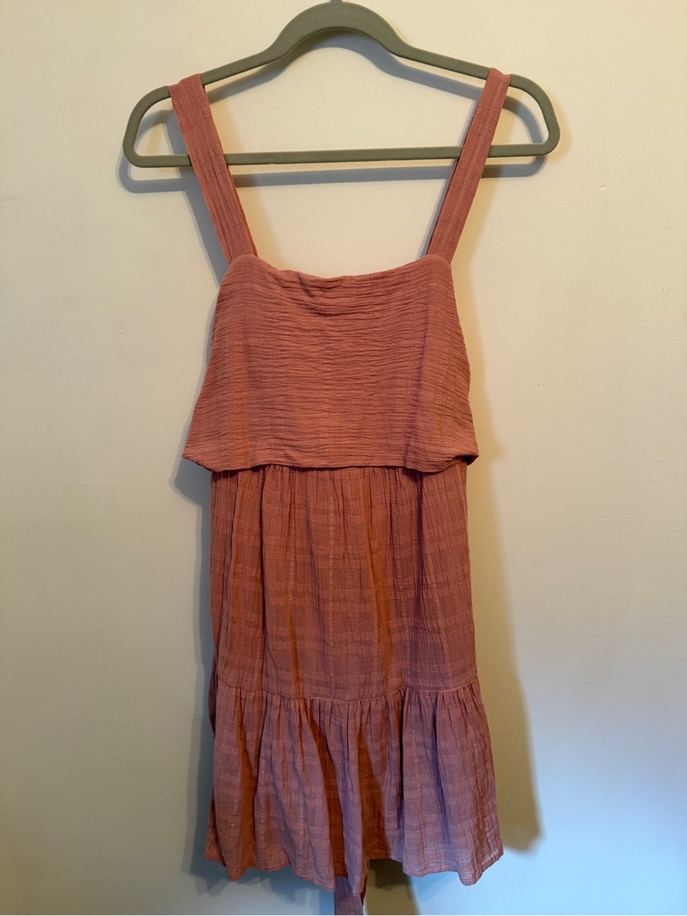 Sadie & Sage Mauve-Rust Tiered Sundress with Wide Straps NWOT